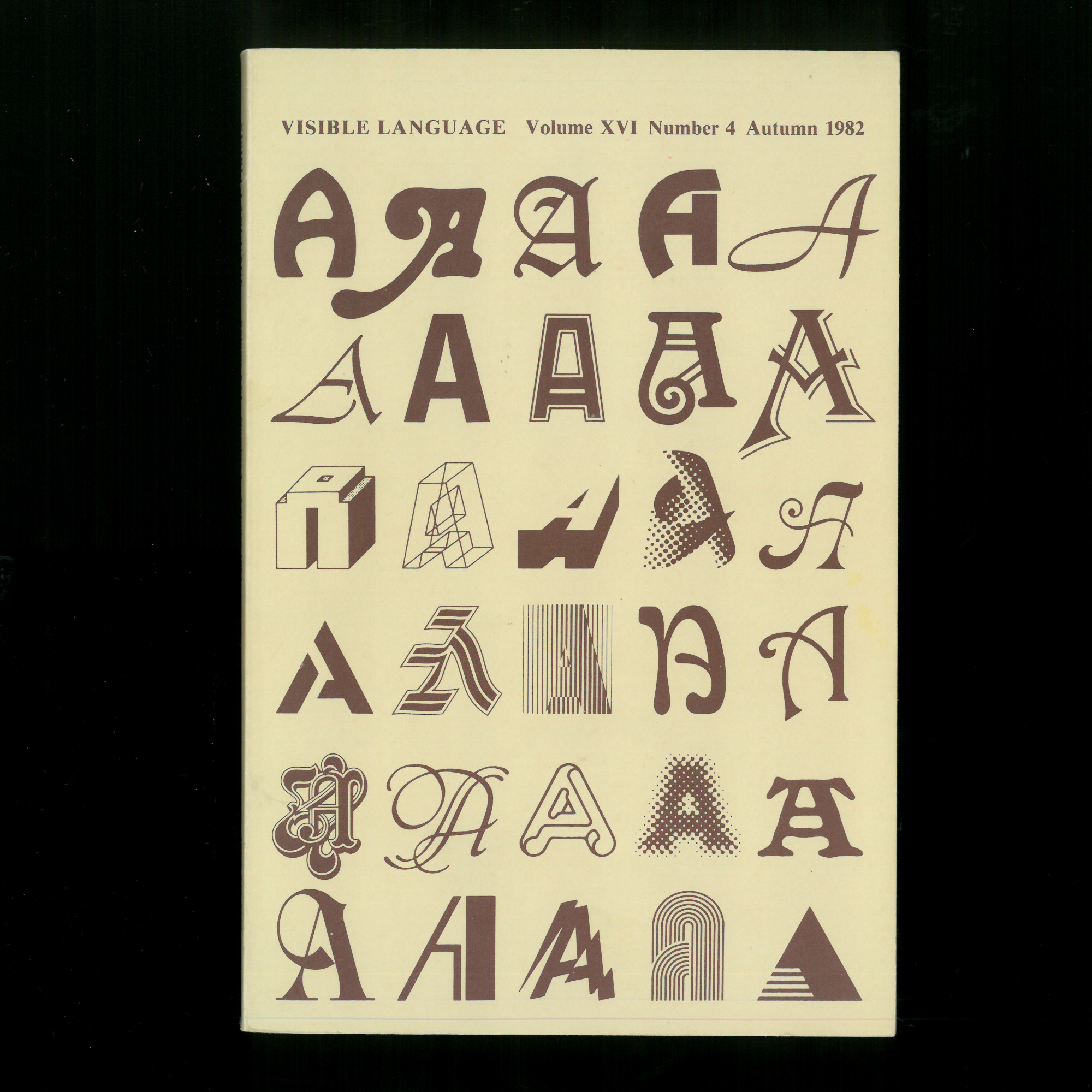Figure 3. Couverture de Visible Language, Vol. XVI, no 4, Autumn 1982